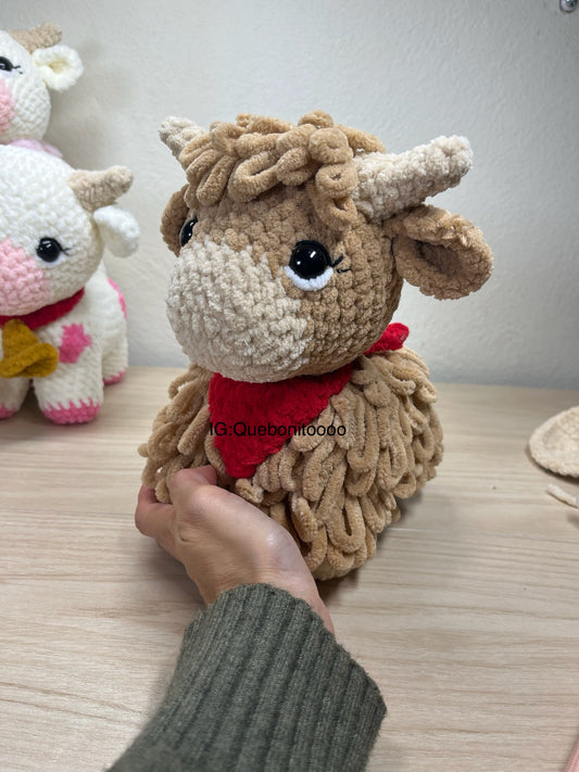 Mini Highland Cow Patrón en Español